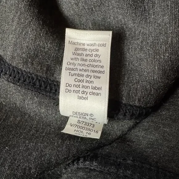 Athleta SZ 6 Ponte Moto 2.0 Pants Mid-Rise Zip-Fly Pocket Stretch Gray Heathered - Picture 8 of 8